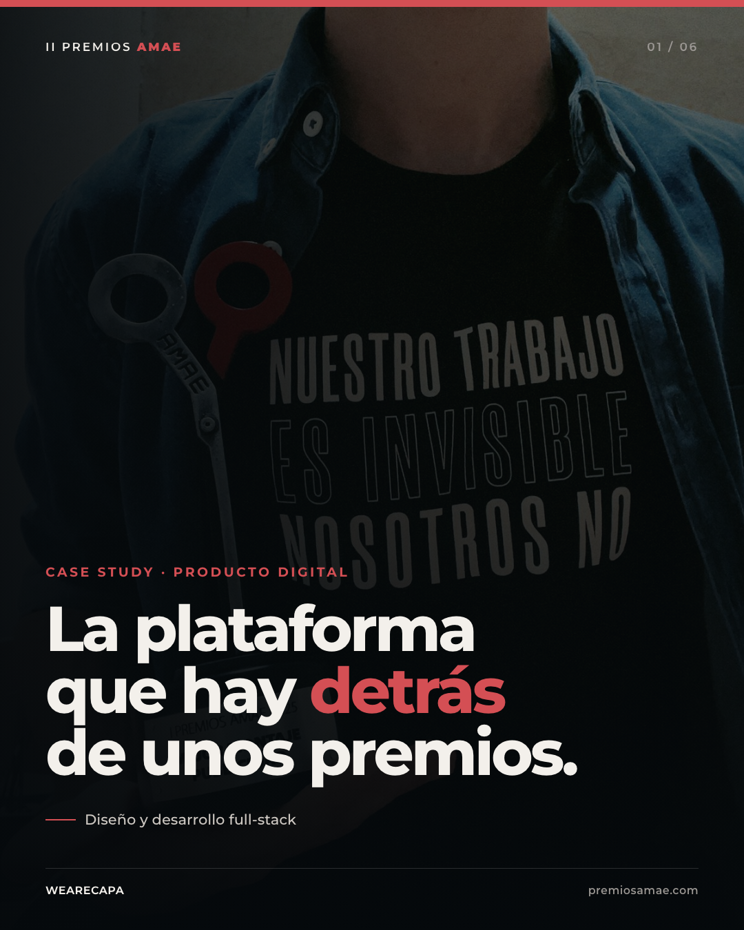 Portada del carrusel de los II Premios AMAE: la plataforma que hay detrás de unos premios