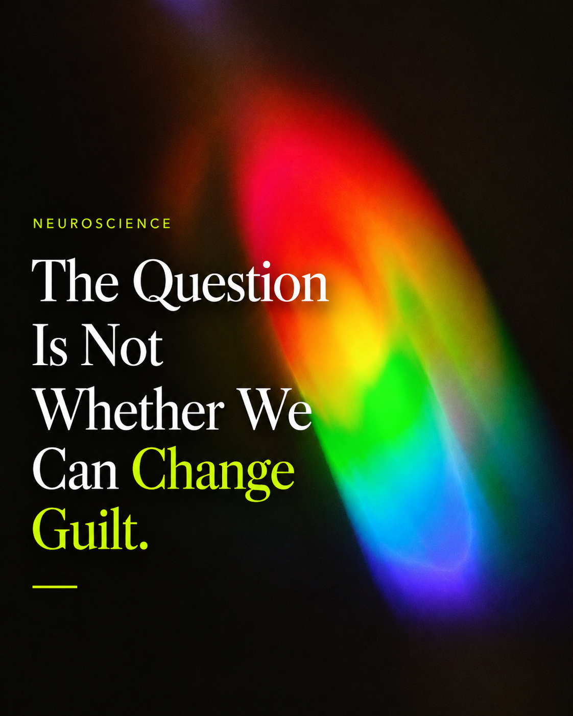 Publicación editorial de RENEW sobre neurociencia con una imagen abstracta de espectro de color